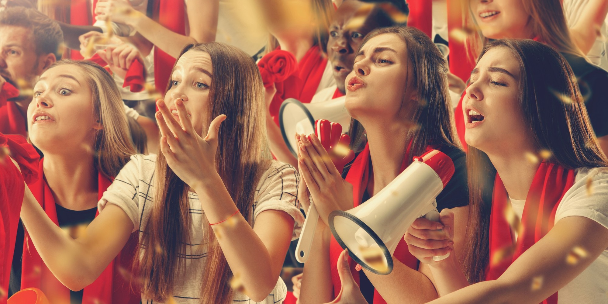 Colorful stadium images from Turkey